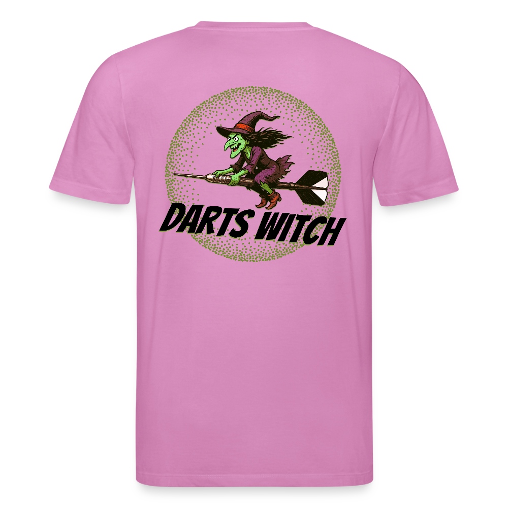 Unisex Darts-T-Shirt Motiv "Darts Witch" (druck hinten) - Pink