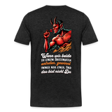 Darts-T-Shirt Motiv "Matchwinner" fuer maenner (Druck hinten, dunkle stoffe) - Anthrazit