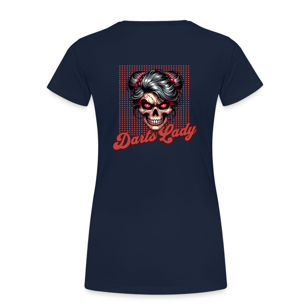 Frauen Premium Darts T-Shirt: Darts Lady - Navy
