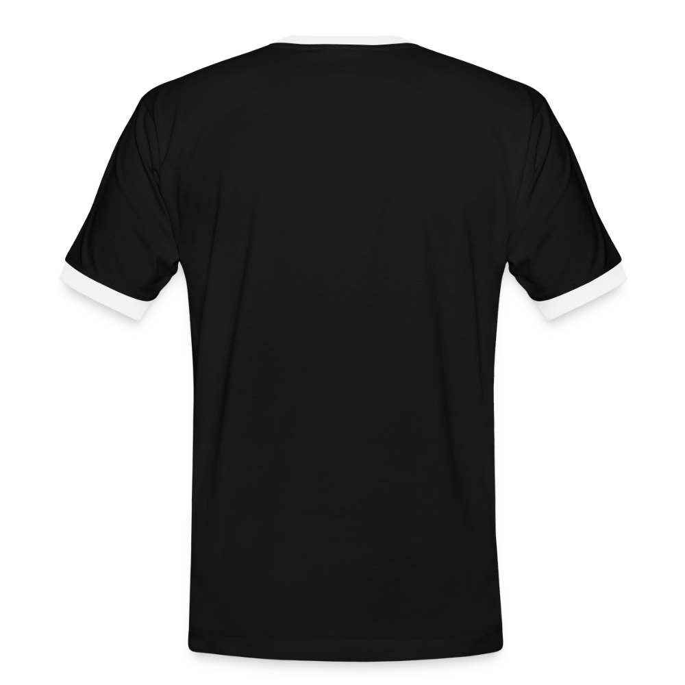 Kontrast Fun T-Shirt Motiv "Ha du Grasdaggl" (Druck vorne) - Schwarz/Weiß