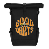 Darts-Rolltop-Rucksack Motiv "Good Darts" - Schwarz