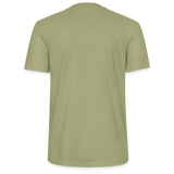 Unisex-T-Shirt Motiv "Chill and Win" (Druck vorne) - Nebelgrün