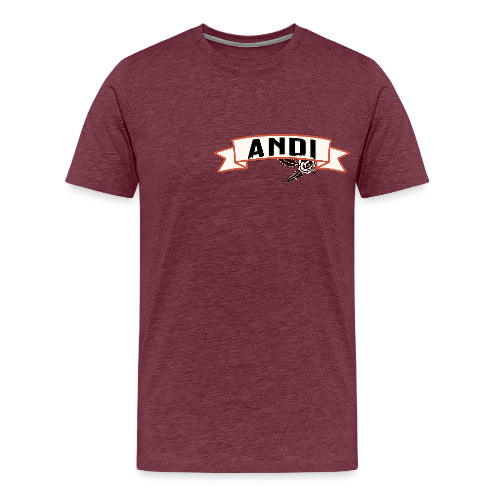Magic T-Shirts Variante 2 Andi - Bordeauxrot meliert