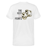 Gildan Heavy Darts T-Shirt Motiv "Next Big Points" fuer maenner (druck hinten) - Weiß