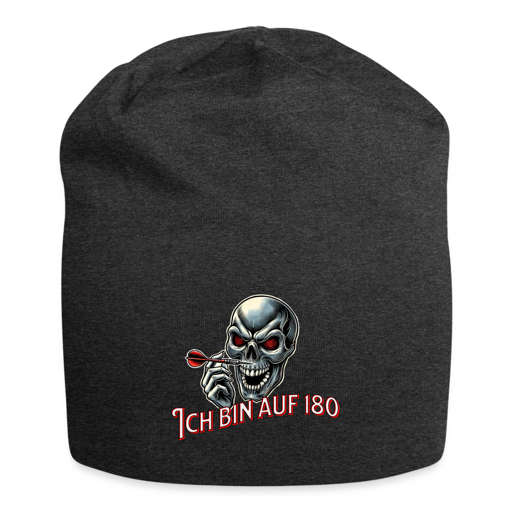 Jersey-Darts-Beanie Motiv "Auf 180" Unisex - Anthrazit