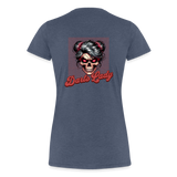 Frauen Premium Darts T-Shirt: Darts Lady - Blau meliert
