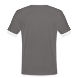 Kontrast Fun T-Shirt Motiv "Ha du Grasdaggl" (Druck vorne) - Dunkelgrau/Weiß