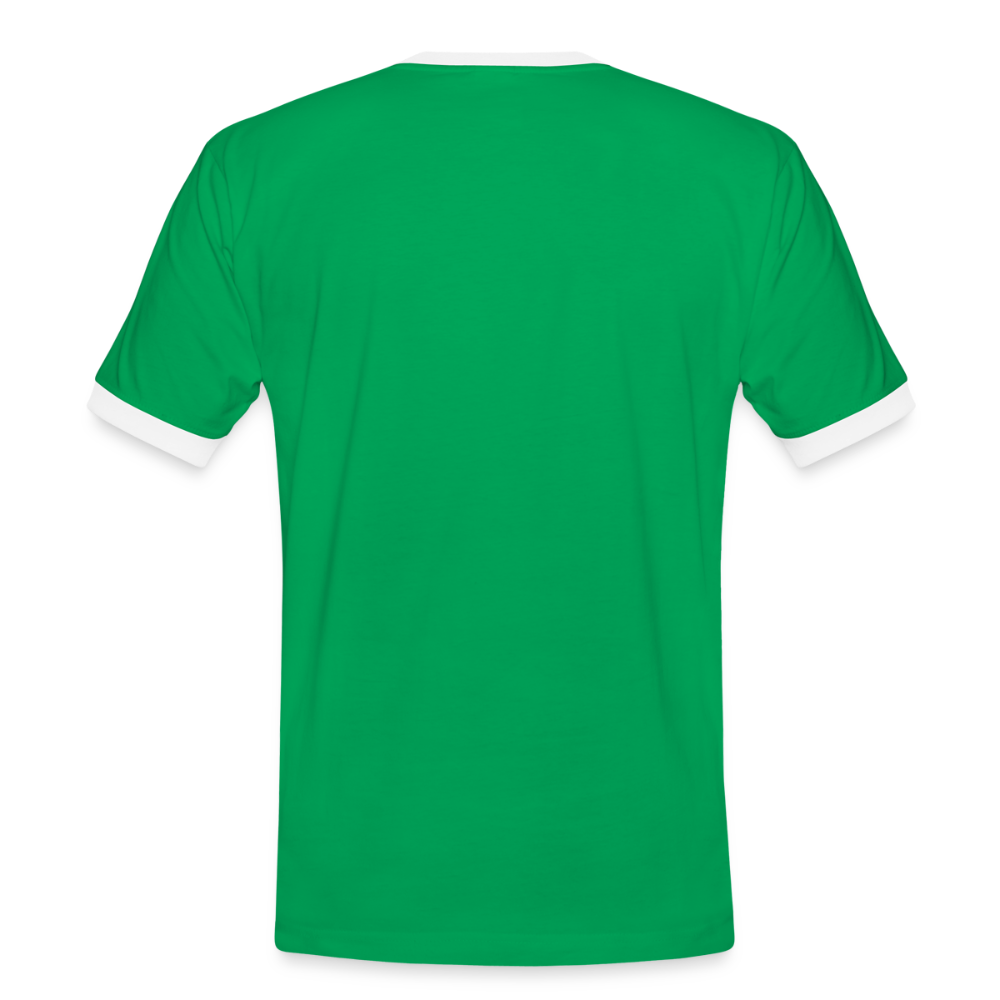 Kontrast-Darts-T-Shirt Motiv "Schwarzwald Perfekt" - Kelly Green/Weiß
