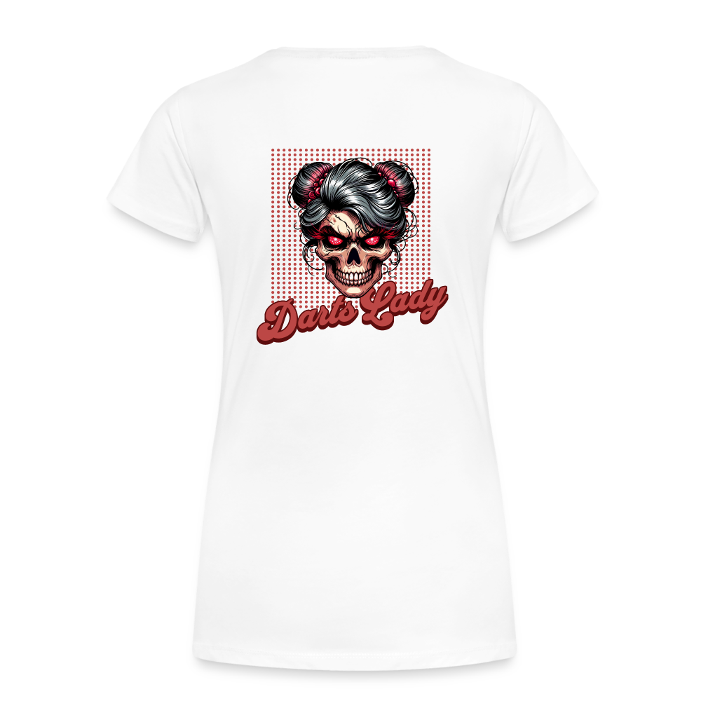 Frauen Premium Darts T-Shirt: Darts Lady - Weiß