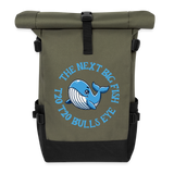 Darts-Rolltop-Rucksack Motiv "Big Fish" - Olive/Schwarz