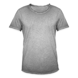 Vintage Darts-T-Shirt Motiv "Chill and Win" (Druck hinten) - Vintage Grau