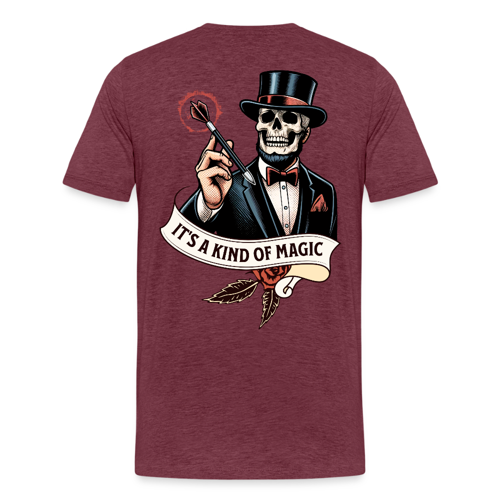 Magic T-Shirts Variante 2 Philipp - Bordeauxrot meliert