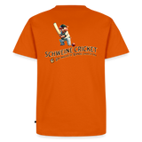 Premium Darts T-Shirt Motiv "Schweine Cricket" - Orange 
