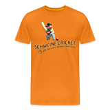 Premium Darts T-Shirt Motiv "Schweine Cricket“ - Orange