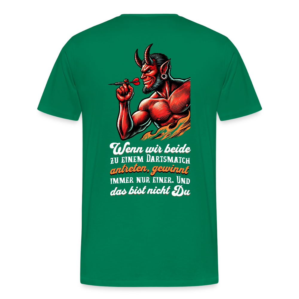 Darts-T-Shirt Motiv "Matchwinner" fuer maenner (Druck hinten, dunkle stoffe) - Kelly Green