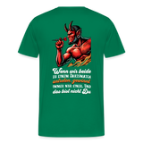 Darts-T-Shirt Motiv "Matchwinner" fuer maenner (Druck hinten, dunkle stoffe) - Kelly Green