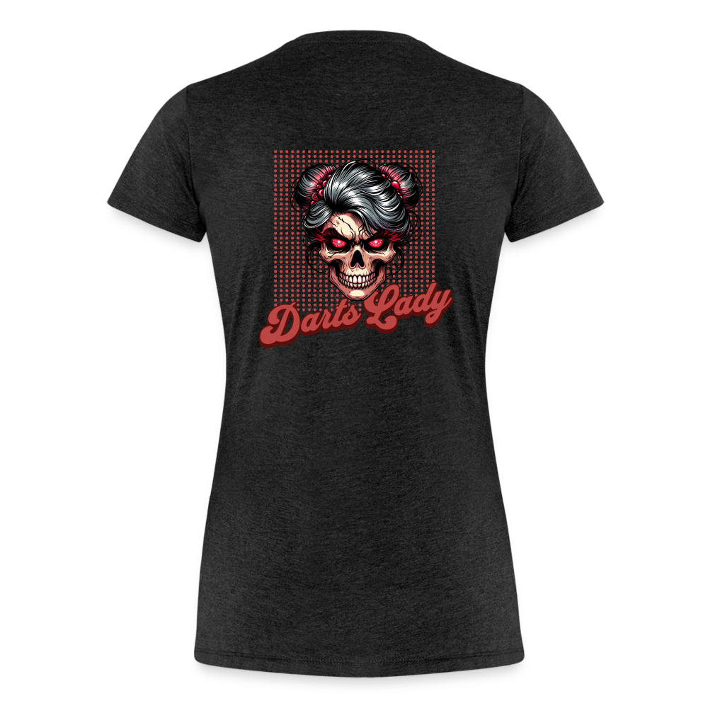 Frauen Premium Darts T-Shirt: Darts Lady - Anthrazit