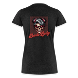 Frauen Premium Darts T-Shirt: Darts Lady - Anthrazit