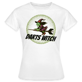 Frauen Darts-T-Shirt Motiv "Darts Witch" (druck vorne) - Weiß