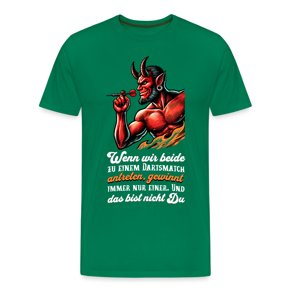 Darts-T-Shirt Motiv "Matchwinner" fuer maenner (Druck vorne, dunkle stoffe) - Kelly Green