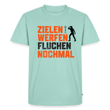 Premium-Darts-T-Shirt Motiv "Dartsfluch" (druck vorne) - Mint 