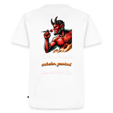 Darts-T-Shirt Motiv "Matchwinner" fuer maenner (Druck hinten, dunkle stoffe) - Weiß