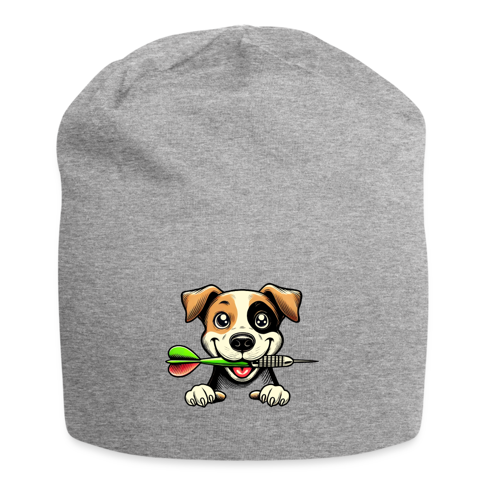 Jersey-Darts-Beanie "Motiv Dartdogs 2" Unisex - Grau meliert