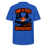 Darts T-Shirt mit V-Ausschnitt Motiv "Schwarzwald Perfekt" - Royalblau