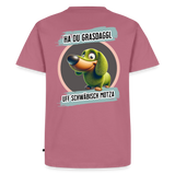 Fun T-Shirt Motiv "Ha du Grasdaggl" - Mauve