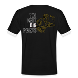Kontrast Darts T-Shirt Motiv "Next Big Points" fuer maenner (druck hinten) - Schwarz/Weiß