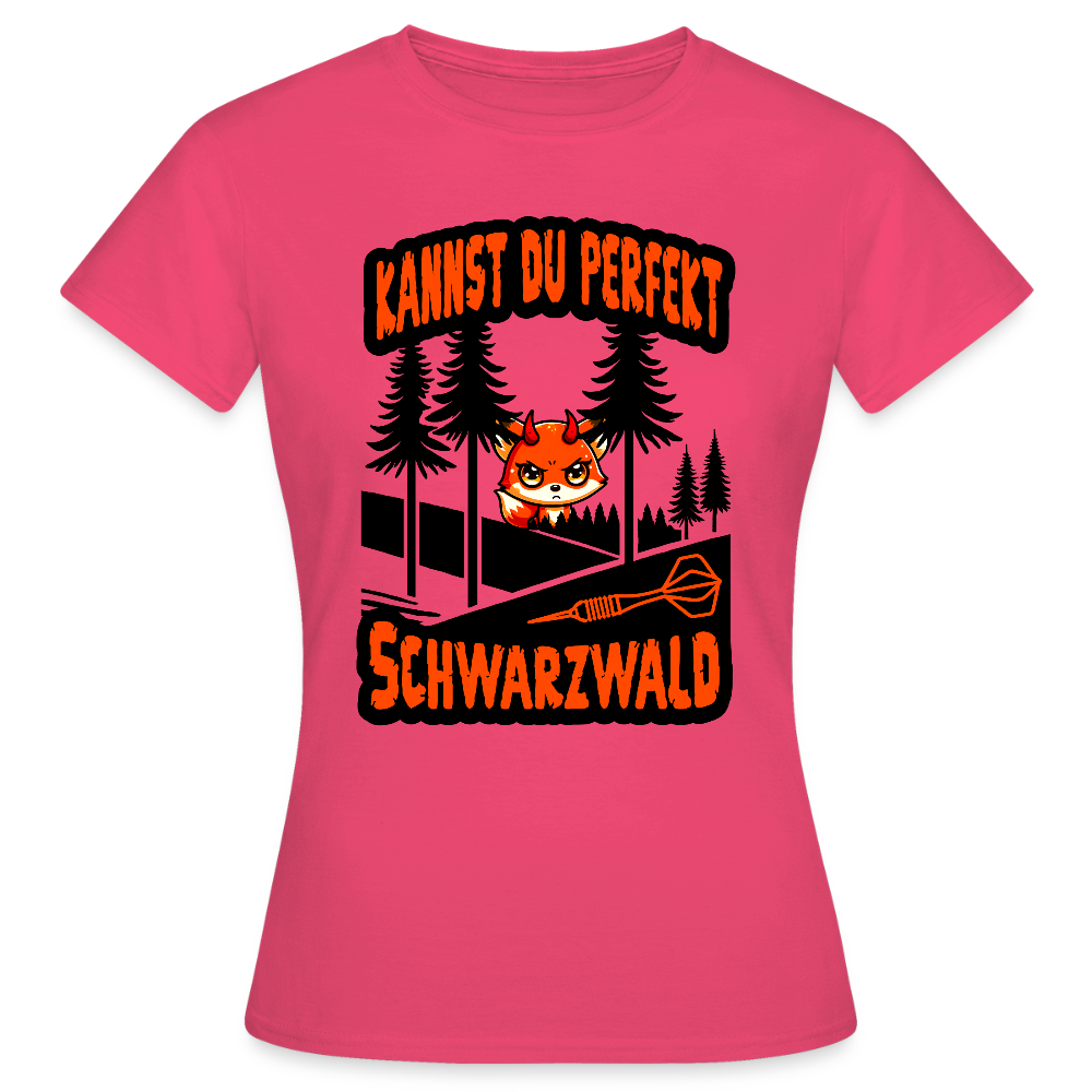 Frauen Darts-T-Shirt Motiv "Schwarzwald Perfekt" (druck vorne) - Azalea