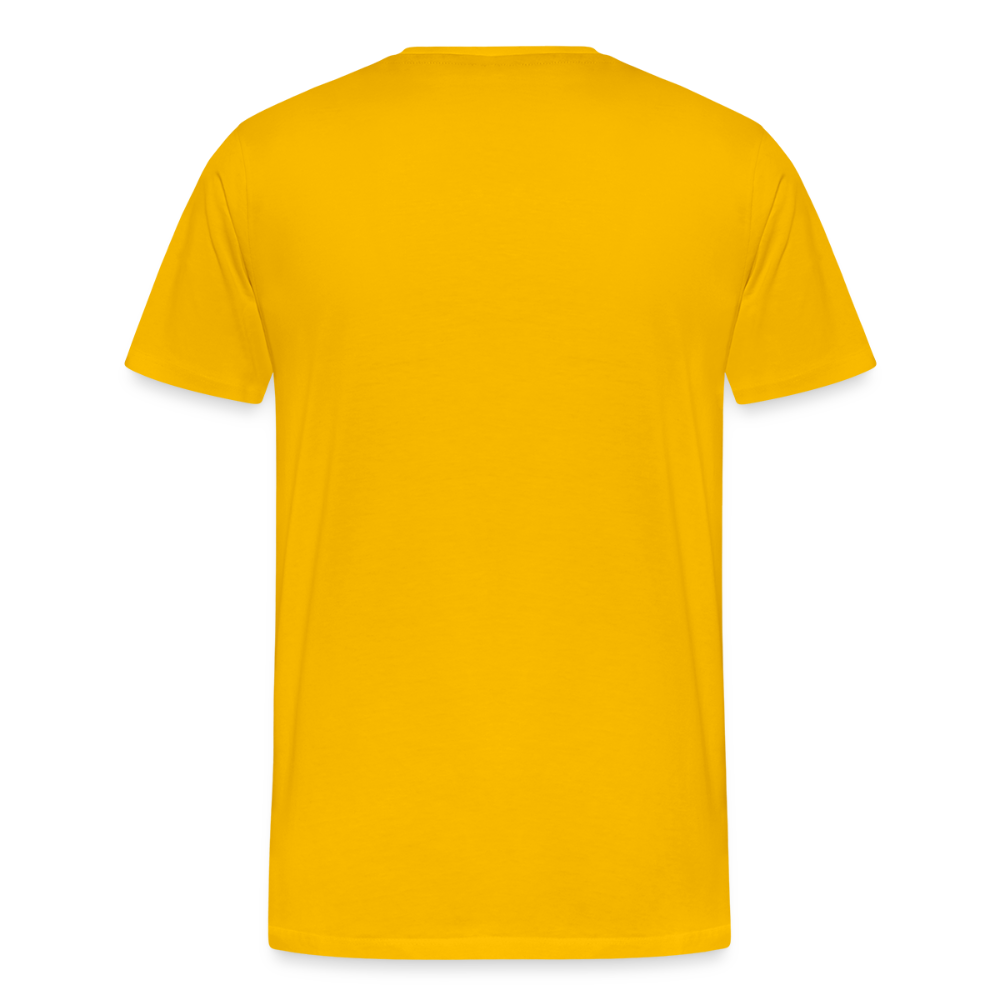 Maenner Fun T-Shirt Motiv "Grasdaggl" (Druck vorne) - Sonnengelb