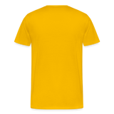 Maenner Fun T-Shirt Motiv "Grasdaggl" (Druck vorne) - Sonnengelb