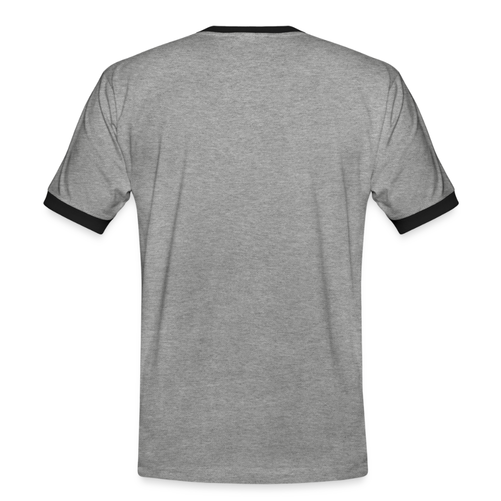Kontrast-Darts-T-Shirt Motiv "Schwarzwald Perfekt" - Grau meliert/Schwarz
