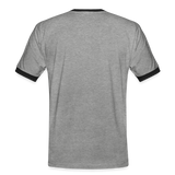 Kontrast-Darts-T-Shirt Motiv "Schwarzwald Perfekt" - Grau meliert/Schwarz
