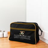 Retro Darts-Tasche Motiv Dartdogs - Schwarz/Gold