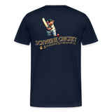 Premium Darts T-Shirt Motiv "Schweine Cricket" - Navy