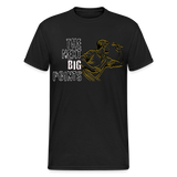 Gildan Heavy Darts T-Shirt Motiv "Next Big Points" fuer maenner (druck vorne) - Schwarz