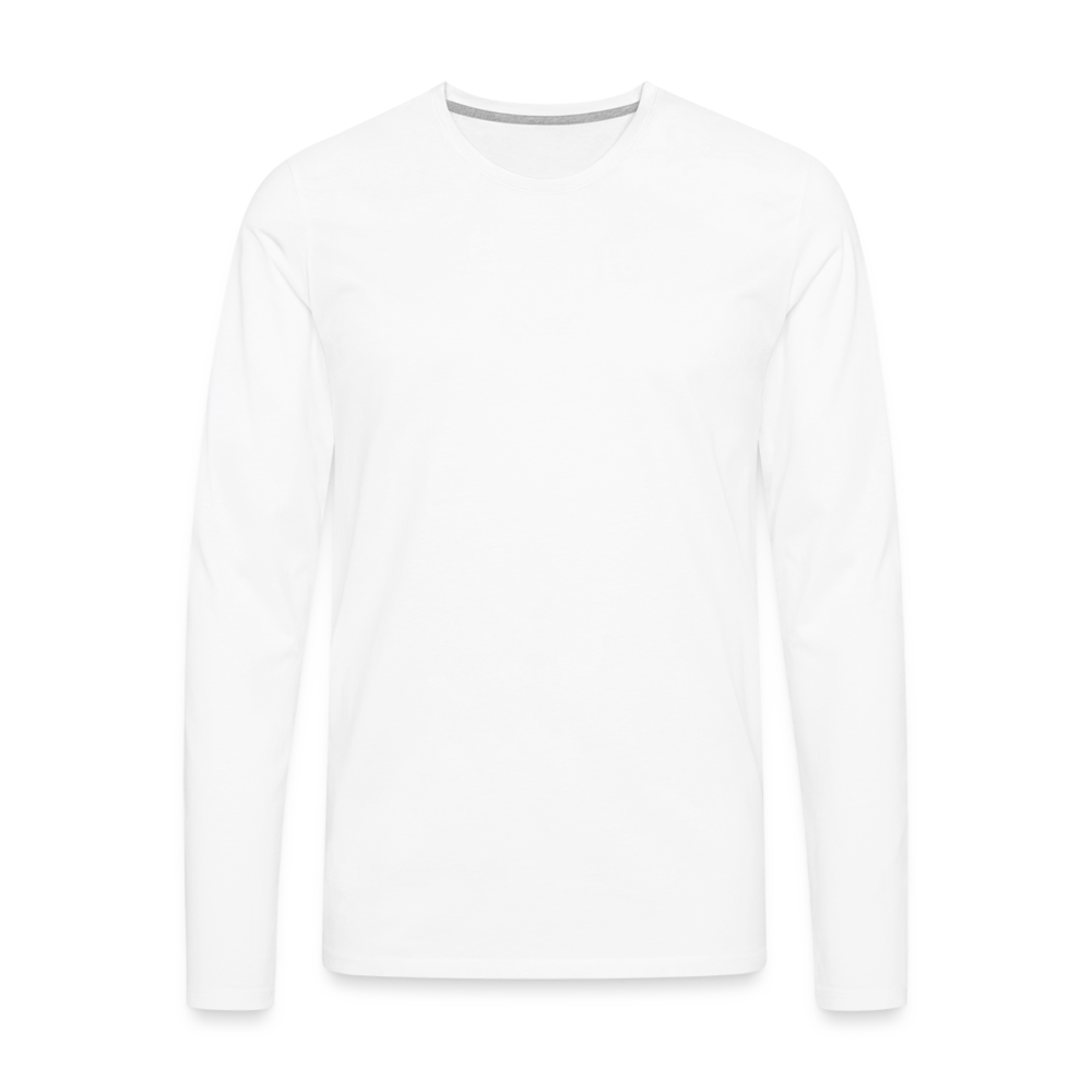 Premium Langarmshirt Motiv Punkdackel (Druck hinten, vier Farben, bis 5XL) - Weiß