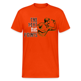 Gildan Heavy Darts T-Shirt Motiv "Next Big Points" fuer maenner (druck vorne) - kräftig Orange