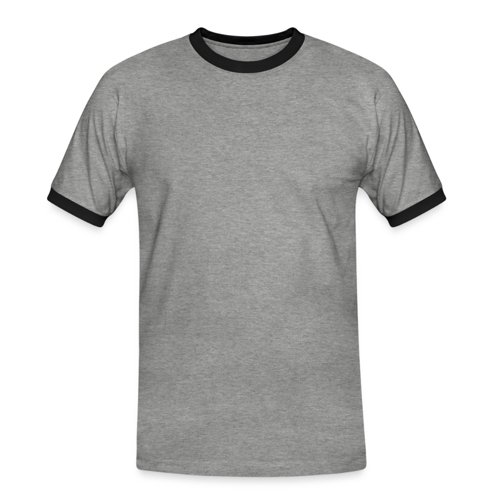 Kontrast-Darts-T-Shirt Motiv "Schwarzwald Perfekt" - Grau meliert/Schwarz