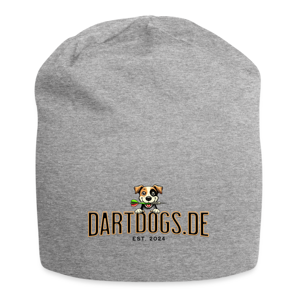 Jersey-Darts-Beanie "Motiv Dartdogs" Unisex - Grau meliert