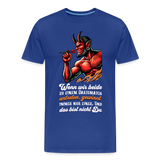 Darts-T-Shirt Motiv "Matchwinner" fuer maenner (Druck vorne, dunkle stoffe) - Königsblau