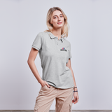 Frauen Poloshirt Variation 1 - Grau meliert