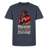 Darts-T-Shirt Motiv "Matchwinner" fuer maenner (Druck vorne, dunkle stoffe) - Jeansblau 