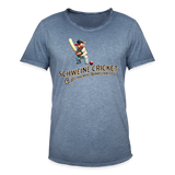 Vintage Darts T-Shirt Motiv "Schweine Cricket" fuer Maenner (druck vorne) - Vintage Denim