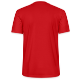 Unisex-T-Shirt Motiv "Chill and Win" (Druck vorne) - Rot