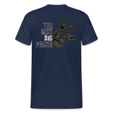 Gildan Heavy Darts T-Shirt Motiv "Next Big Points" fuer maenner (druck hinten) - Navy