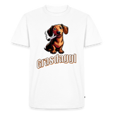 Maenner Fun T-Shirt Motiv "Grasdaggl" (Druck vorne) - Weiß