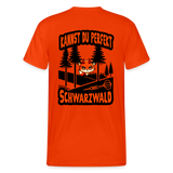 Gildan Heavy Darts-T-Shirt Motiv „Schwarzwald Perfekt“ - kräftig Orange